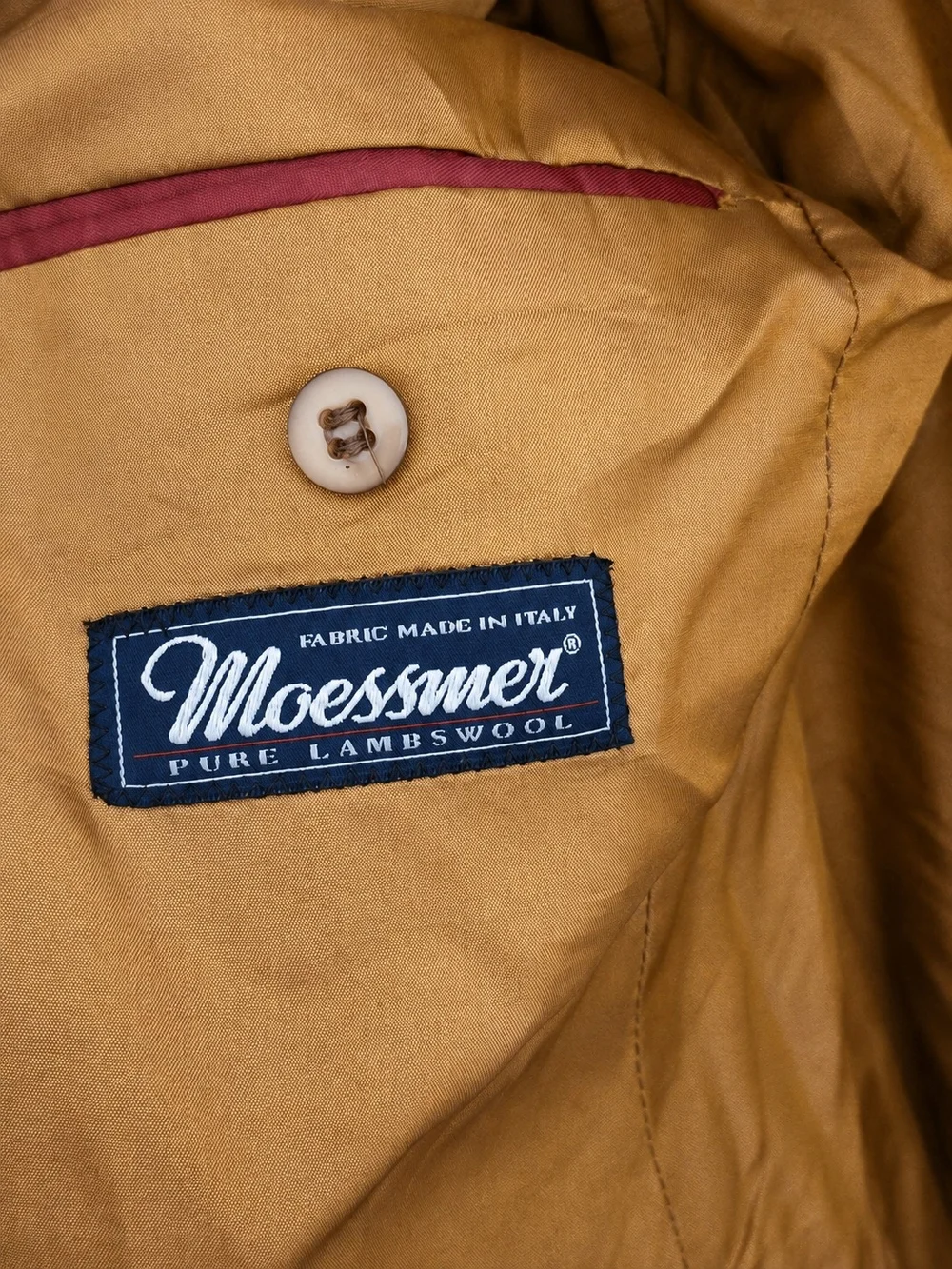 Carl Gross 40L Blazer Moessmer Italian Lambswool Brown Herringbone Tweed Jacket
